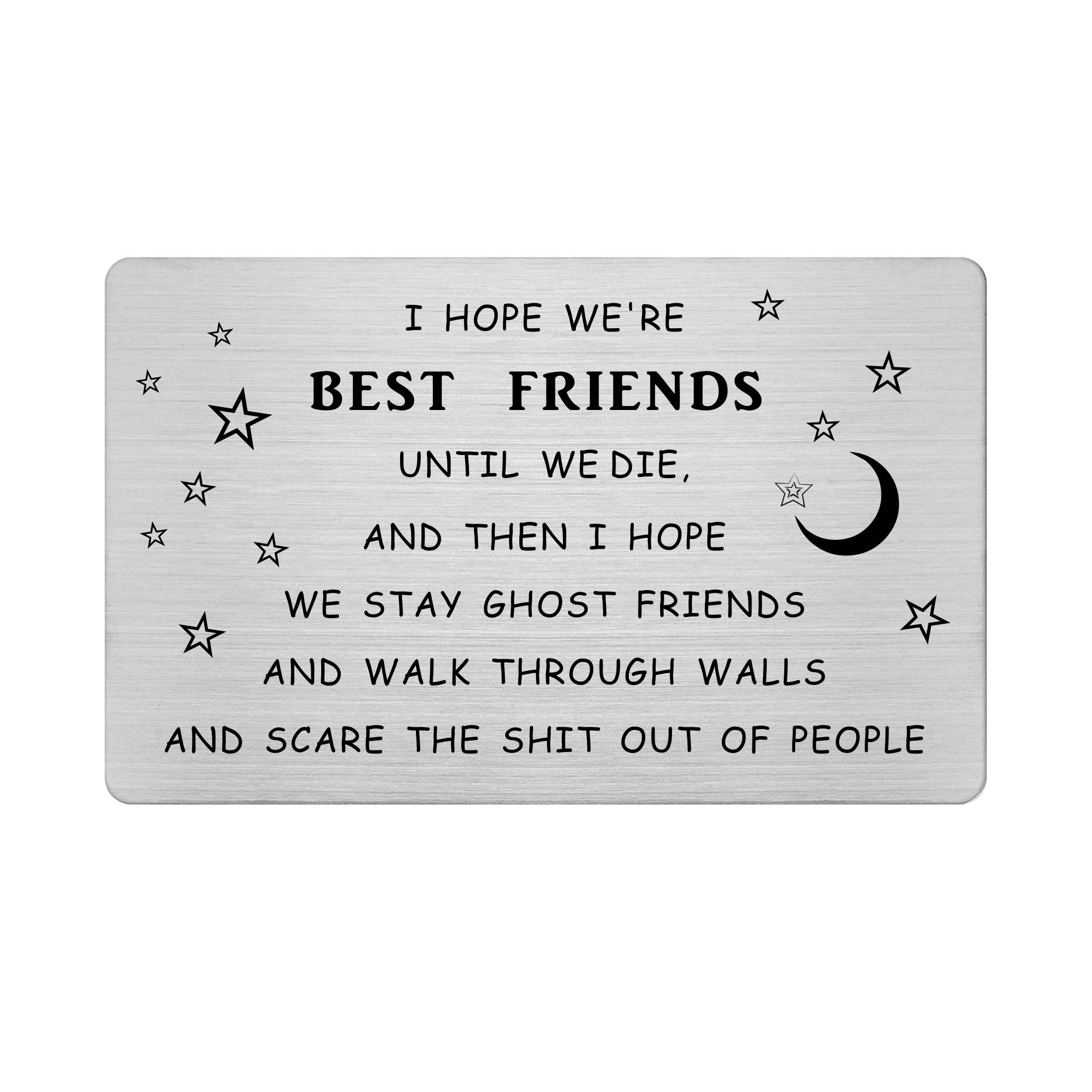 FALOGIJE I Hope We're Best Friend Funny Wallet Card, Friend